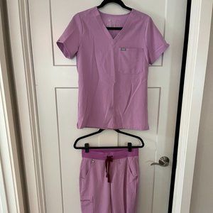 FIGS Scrub Set, XS Catarina Top, XS Petite Zamora Bottom, Dusk